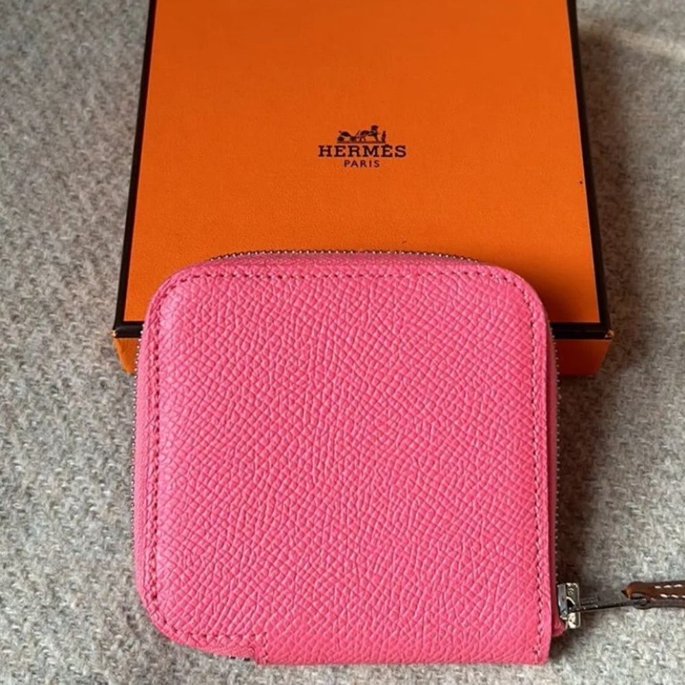 Hermes Silk'In change purse